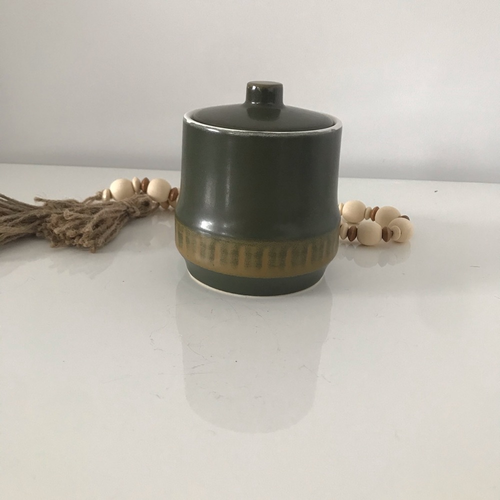 Vintage Sugar Bowl with Lid Casual Ceram